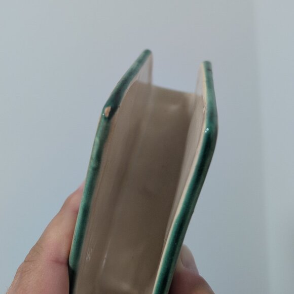 Vintage Mayolica Mexico Hand Painted Pottery Napkin Holder Sta Rosa - Picture 5 of 6